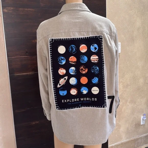 The Planetary Society Tan Flannel Size M - Picture 5 of 8